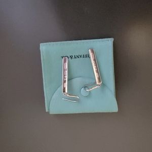 Tiffany horizontal bar earrings sterling silver, authentic